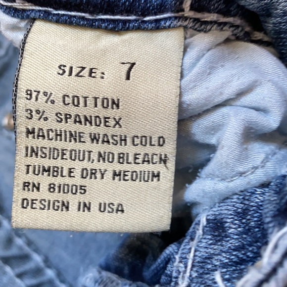 Women LA Idol USA Rhinestone Jeans Sz7 - Picture 5 of 9